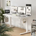Seila+Glass+Top+Height+Adjustable+Standing+Desk,+Computer+Desk+with+Drawer,+USB+Port+and+Type-C+Port-1974301923-1974301933